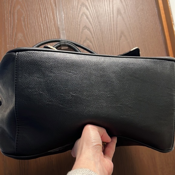 Betsey Johnson Black Satchel polka dot bow - Picture 8 of 14